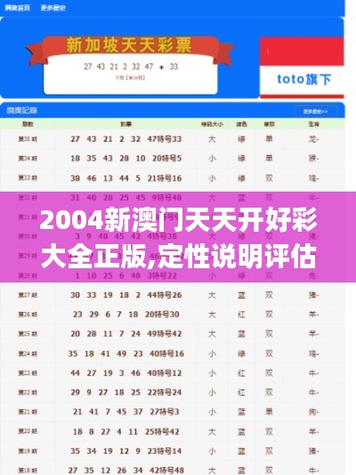 2004新澳门天天开好彩大全正版,定性说明评估_铂金版5.187