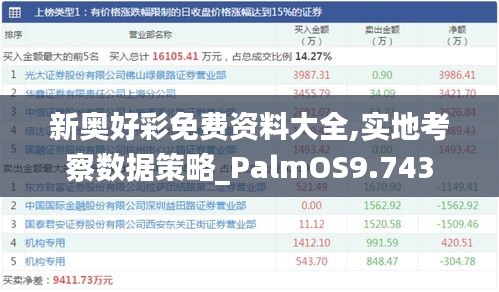 新奥好彩免费资料大全,实地考察数据策略_PalmOS9.743