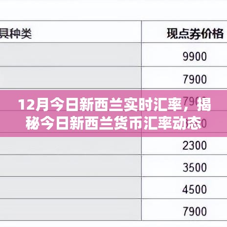 新西兰货币实时汇率动态解析，深度解读与实时数据同步更新