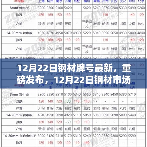 重磅发布，最新钢材牌号动态与行业趋势洞察（12月22日更新）