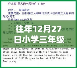 往年12月27日小学三年级热门话题，冬天的奇幻冰雪乐园之旅