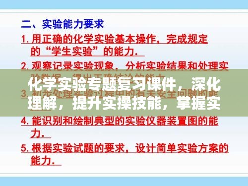 化学实验专题复习课件，深化理解，提升实操技能，掌握实验精髓
