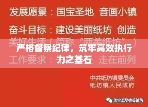 严格督察纪律，筑牢高效执行力之基石