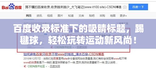 百度收录标准下的吸睛标题，踢毽球，轻松玩转运动新风尚！