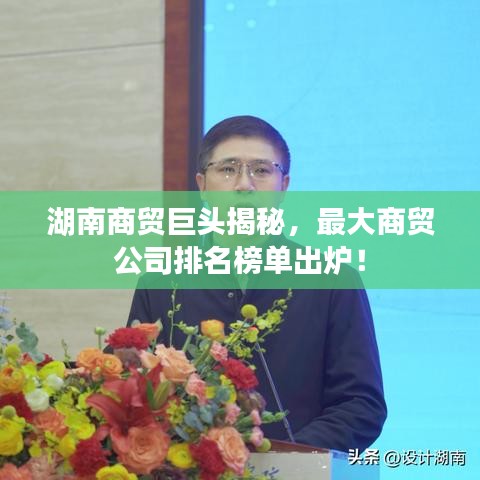 湖南商贸巨头揭秘，最大商贸公司排名榜单出炉！