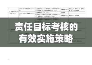 责任目标考核的有效实施策略