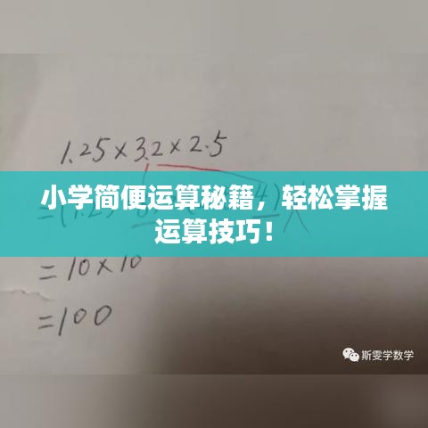 小学简便运算秘籍，轻松掌握运算技巧！